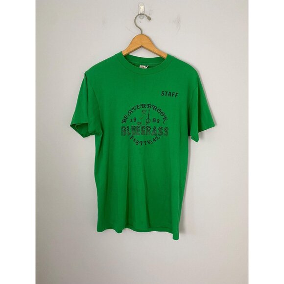 Vintage 1983 Beaverbrook Bluegrass Festival Staff T-shirt, Size L (Fits Smaller) - Picture 1 of 10